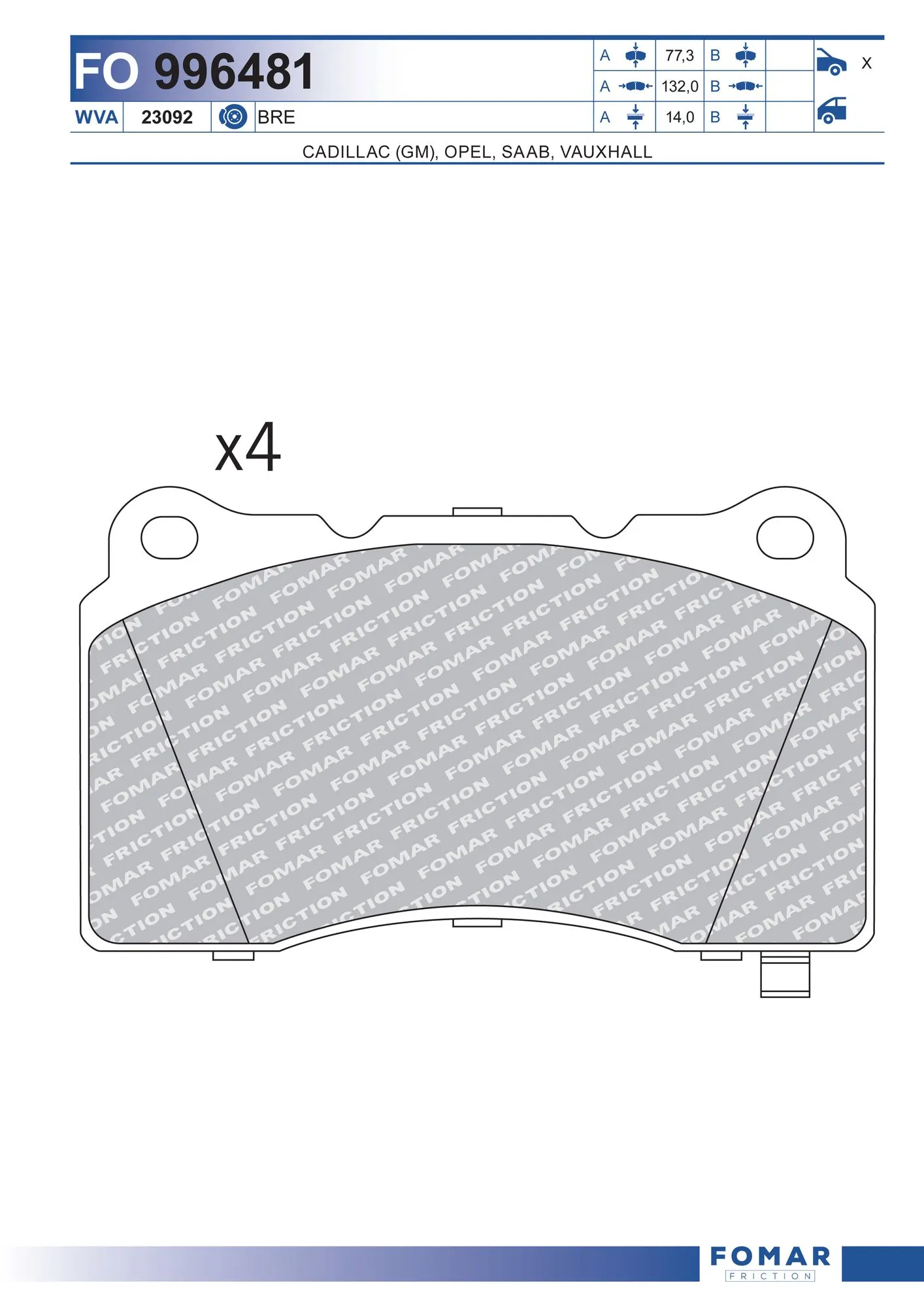 Brake Pad Set, disc brake